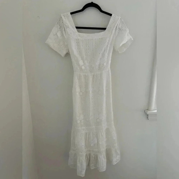 Adelyn Rae Embroidered Cotton Day Midi Dress - Picture 3 of 6
